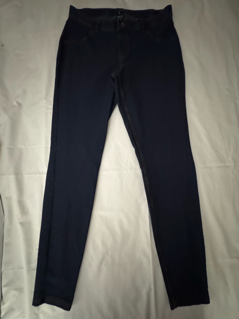 HUE Dark Navy Pull-On Jeggings